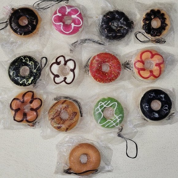 Dessert Donut Doughnut squishy toy cell phone mobile strap key chain - Picture 1 of 1
